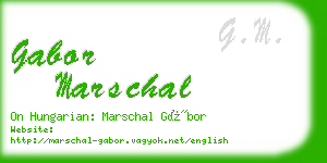 gabor marschal business card